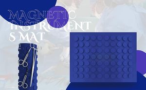 Tapis magnétique de stérilisation en silicone bleu, flexible, antidérapant, autoclavable, réutilisable pour instruments chirurgicaux - Product Image 5