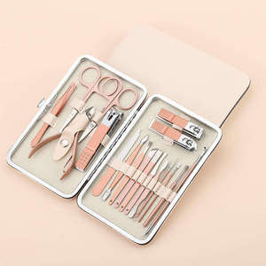 Ensemble de manucure et pédicure multifonction portable de luxe en acier inoxydable, 18 pièces, par ANAAIF ENTERPRISES - Product Image 5