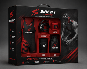 Singlet de Lucha Libre Personalizado para Hombre, Sublimado con Estampado Frontal, Color Negro y Rojo, Marca Sinewy Sports 2026 - Product Image 4