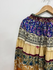 Nouvelle jupe évasée à volants pour femmes, jupe en soie d'été, jupe longue maxi - Product Image 4