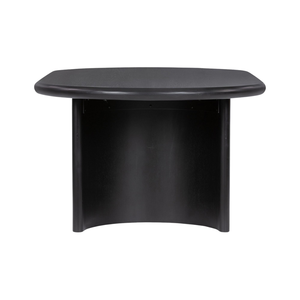 Mesa de Centro de Teca Sólida Premium, Mesa Ovalada Contemporánea con Base Doble Escultural para Hotel, Villa, Sala de Estar - Product Image 3