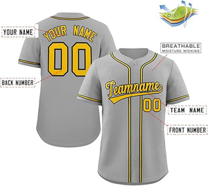 Maillot de baseball tendance pour homme/femme, à manches courtes, avec logo, confortable, léger, unisexe - Product Image 3