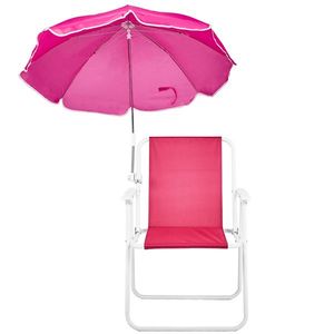 Ombrello pieghevole portatile leggero rosa 265 libbre capacità per viaggi picnic concerti attività all'aperto adulti - Product Image 2
