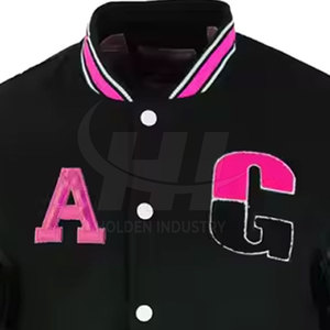 Chaqueta Letterman en Oferta, Chaqueta Letterman de Mezcla de Algodón, Chaqueta Letterman de Corte Elegante, Ropa de Invierno - Product Image 4