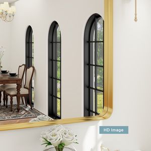 Modern <b>Rectangular</b> Bathroom <b>Mirror</b> 30x50 Inch Wall Mounted Vanity <b>Mirror</b> with Deep <b>Gold</b> Metal Frame - Product Image 5