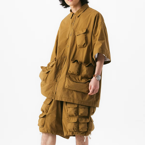 Ensemble court pour homme en velours d'hiver avec poches cargo 3D, sportif, écologique, toucher doux, fabricant OEM personnalisé - Product Image 1