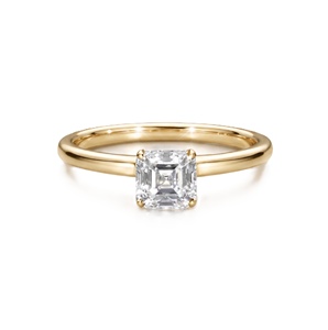IGI Certified 10K 14K 18K Solid Gold Asscher Lab Grown Diamond Solitaire Ring Platinum Engagement <b>Bridal</b> Ring Minimalist Ring - Product Image 5
