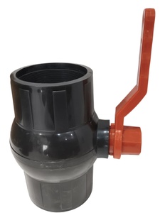 Robinet à bille Nirmit avec poignée rouge pour le contrôle de l'eau d'irrigation, robinet à bille Thradad, joint d'étanchéité EPDM, 100 psi - Product Image 2