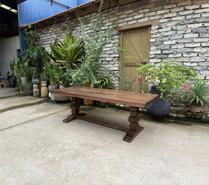 Chaise de salle à manger YUSHAN en bois massif noir avec dossier en échelle, pieds en bois, design moderne, mobilier de salle à manger, modèle non pliable - Product Image 3