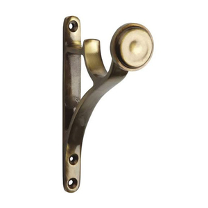 Brass Curtain <b>Rod</b> Bracket Wall Mount Single Pole <b>Holder</b> Manufacturer Wholesale Antique Bronze Drapery Hardware Curtain Bracket - Product Image 3