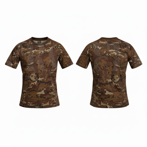 Factory Direct Whole Sale Short Sleeve T Shirt Breathable Crew Neck Casual <b>Camo</b> Lightweight Quick Dry Sportswear Summer <b>Top</b> - Product Image 3