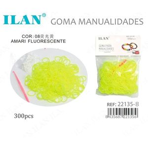 Ilan Goma Manualidades Giallo Fluorescente 300 Pezzi per Lavori Artigianali - Product Image 3