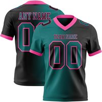 Maillot de football américain personnalisé 100% polyester sublimation, nom et numéro du joueur personnalisés, court, respirant, séchage rapide, qualité supérieure