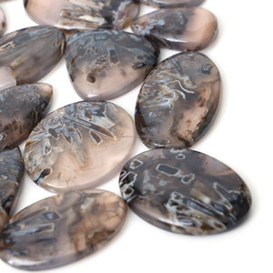 Ágata Natural en Forma de Pera Ovalada, Gema Suelta Pulida, Cabujón Liso para Joyería de Plata y Latón - Product Image 3