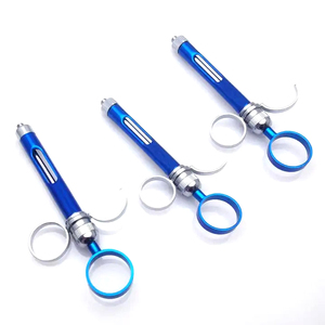 Jeringas Dentales Aspirantes Plateadas, Manuales, con Mango de 2.5 Anillos, Instrumentos Quirúrgicos de Acero Inoxidable, Profesionales, Ergonómicas, Reutilizables - Product Image 2