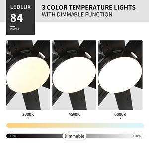 Ventilatore da Soffitto LED Super Grande da 84 Pollici Nero con Telecomando - Product Image 4