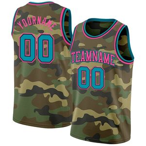Ensemble de maillots de basket-ball camouflage OEM, logo personnalisé sur le devant, maille respirante, antibactérien, 100% polyester, sans manches, entraînement sportif - Product Image 1