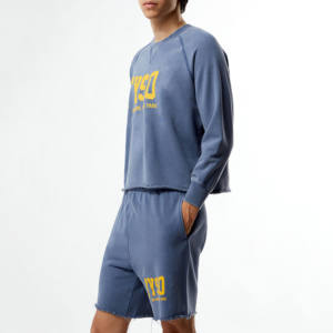 Ensemble survêtement homme de haute qualité, coupe-vent en polyester et nylon, patchwork coloré, veste zippée et short. - Product Image 3