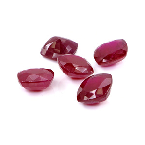 Rubis naturels de Bangkok calibrés 10 mm, forme coussin, pierres précieuses facettées naturelles pour la création de bijoux, prêtes à l'emploi - Product Image 4