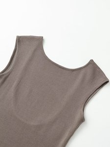 Débardeur Homme Vert Sans Manches Col Rond Coton Uni Respirant Séchage Rapide Décontracté Logo Avant Nouveau Modèle 2026 - Product Image 4