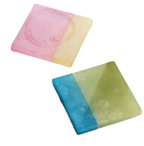 Posavasos cuadrado de resina de colores hechos a mano, diseño moderno de doble tono, posavasos de resina transparente hecho a mano de lujo, Bar en casa - Product Image 1