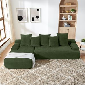 Divano Sezionale a L Moderno 110.25x67, Imbottito, Modulare, Componibile Liberamente per Soggiorno e Camera da Letto - Product Image 4