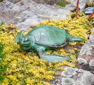 40.6D X 43.2W X 13.3H cm Sea Turtle Sculpture Figurine Aluminium Handmade Modern Antique Weathered Finish Housewarming Birthday - Product Image 5