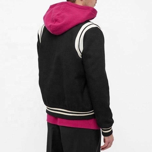 Premium Letterman <b>Jacket</b> Custom Wool Blend PU <b>Leather</b> Sleeves Oversized Streetwear College Fashion Varsity <b>Jacket</b> OEM <b>Jacket</b> - Product Image 2