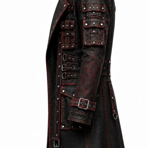 Gabardina de Cuero Victoriana Gótica para Hombre, Diseño Personalizado, con Bordado de Cruz, para Disfraces de Halloween y Fiestas - Product Image 6