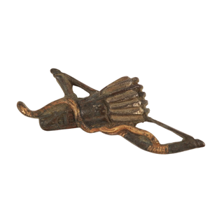 Adornos de espada de cobre Menuki del período Edo de Japón, diseño de arco y flecha, sin marca - Product Image 2