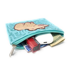 Bolso de Mano con Cuentas de Capibara, Diseño de Dibujos Animados, Lentejuelas Turquesa, Cierre de Cremallera, Ecológico, Duradero, Bonito, Moderno, Gran Capacidad, Regalo de Alta Calidad - Product Image 3