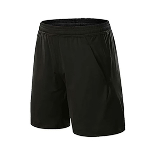 Shorts de sport noirs en polyester pour hommes, respirants et à séchage rapide, vêtements de sport pour adultes, impression de logo personnalisée, séchage rapide et respirant. - Product Image 3