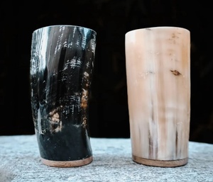 Verre en corne de buffle, tasse viking, verre fait main, écologique, verre 100% naturel, accessoires pour boissons - Product Image 5