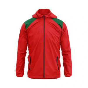 Custom Gaelic Hooded Rain Shell <b>Jacket</b> 100% Polyester Waterproof Football Team <b>Lightweight</b> Windproof Training Teamwear OEM - Product Image 6