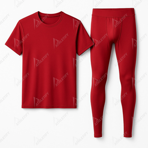 Men Green <b>Short</b> Sleeve Crew Neck Top High Waist <b>Leggings</b> Solid Breathable Active Wear Set - Product Image 6