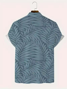 Summer <b>Men's</b> <b>Hawaiian</b> Casual <b>Shirt</b> Polyester Custom Printed Breathable Quick Dry Lightweight Eco-Friendly Anti-shrink Beach - Product Image 3