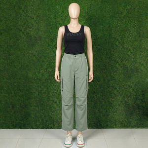 Pantalon cargo de sport OEM, taille mi-haute, avec cordon de serrage, respirant, imperméable, écologique, coupe droite classique, style streetwear - Product Image 1