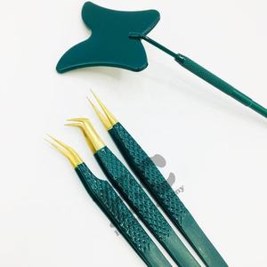 Nouvelle pince à épiler vert foncé pince à épiler miroir papillon de qualité supérieure pour Extensions de cils pince à cils durable vison - Product Image 2