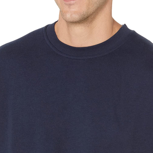 Sudadera de Cuello Redondo Azul Marino para Hombre, Corte Regular, 100% Algodón, Tejido de Punto, Estilo Casual, Otoño, Color Sólido, Manga Larga - Product Image 6