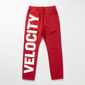 PRO ENTERPRISES Men's Red Velociti Printed Sweatpants Elastic Waist Casual <b>Joggers</b> Lightweight <b>Nylon</b>/Cotton Anti-static Acid - Product Image 1