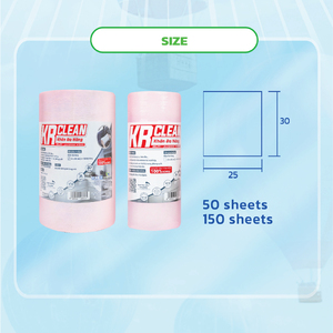 KrClean High Quality Non Woven Roll Wipes 1kg Multi-Purpose Kitchen Cleaning <b>Cloth</b> <b>Absorbent</b> Plain Stocked Direct Vietnam - Product Image 4
