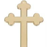 Nuevo Crucifijo Metálico Tradicional para Colgar en la Pared, Figura de Jesús Dorada, Cruz Plateada, Decoración Interior para Sala de Estar o Iglesia