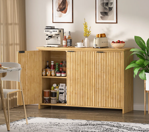 Armoire haute en bois de style farmhouse, meuble en bois antique, décoration intérieure, armoires de rangement avec portes et tiroirs - Product Image 2