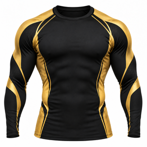 Rashguard MMA à manches longues, fournisseur direct d'usine, rashguard MMA pour hommes, prix de gros OEM - Product Image 2