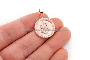 Venta al por mayor: Disco circular con símbolo de dólar, chapado en oro amarillo de 10K, con diamantes VVS cultivados en laboratorio, estilo Hip Hop, de alta calidad. - Product Image 5