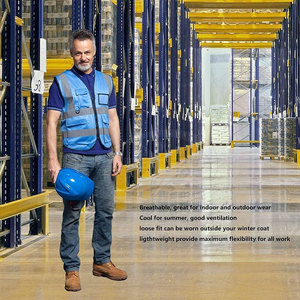 Gilet de sécurité pour hommes respirant de haute qualité certifié CE, couleur personnalisée, logo personnalisé pour la vente en ligne - Product Image 5
