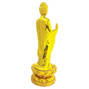 Statue de bouddha personnalisée trophée d'artisanat en métal plaqué or prix spirituel pour les réalisations et décor zen prix de sculpture bouddhiste - Product Image 3