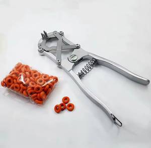 Applicateur de castration réglable en aluminium réutilisable, élastiseur à anneau bleu, outil vétérinaire manuel pour moutons, chèvres et bétail - Product Image 2