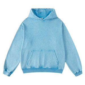 Sudadera con Capucha para Hombre, Estilo Lavado Ácido, Tejido de Algodón Mezclado, con Forro Polar Lavado, Sudadera de Invierno para Hombre, 100% Algodón - Product Image 1