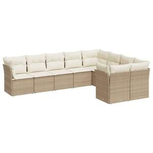Conjunto de Sofás de Jardín en Beige y Blanco Crema para Patio, Muebles de Exterior Elegantes - Product Image 2